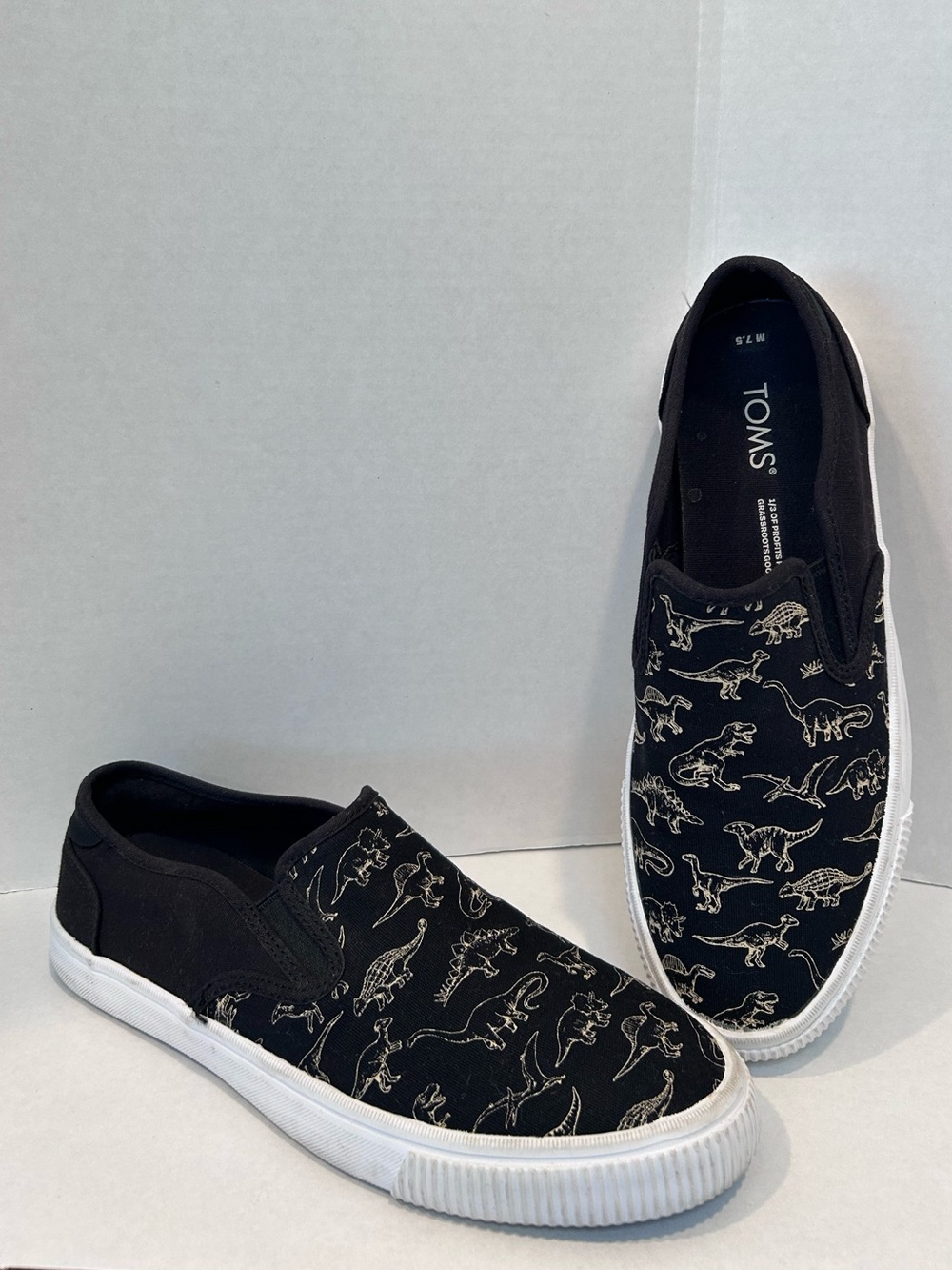 Dinosaur Black Tom’s Men’s 7.5